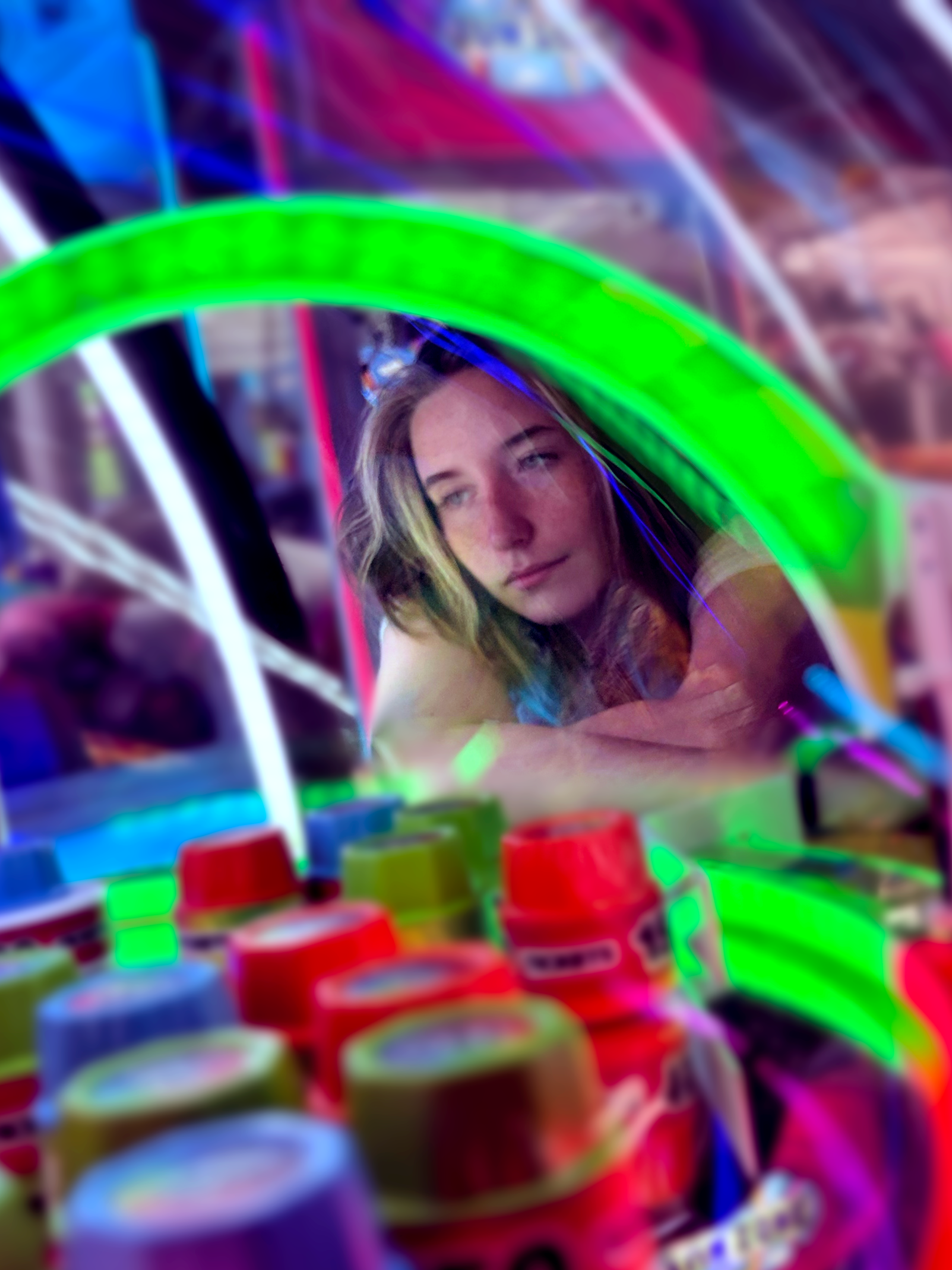 Girl in Arcade Photography