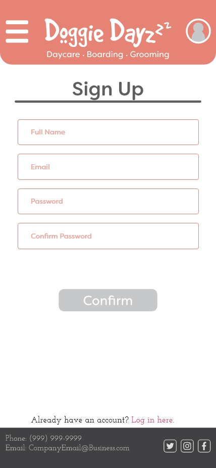 Sign Up Page