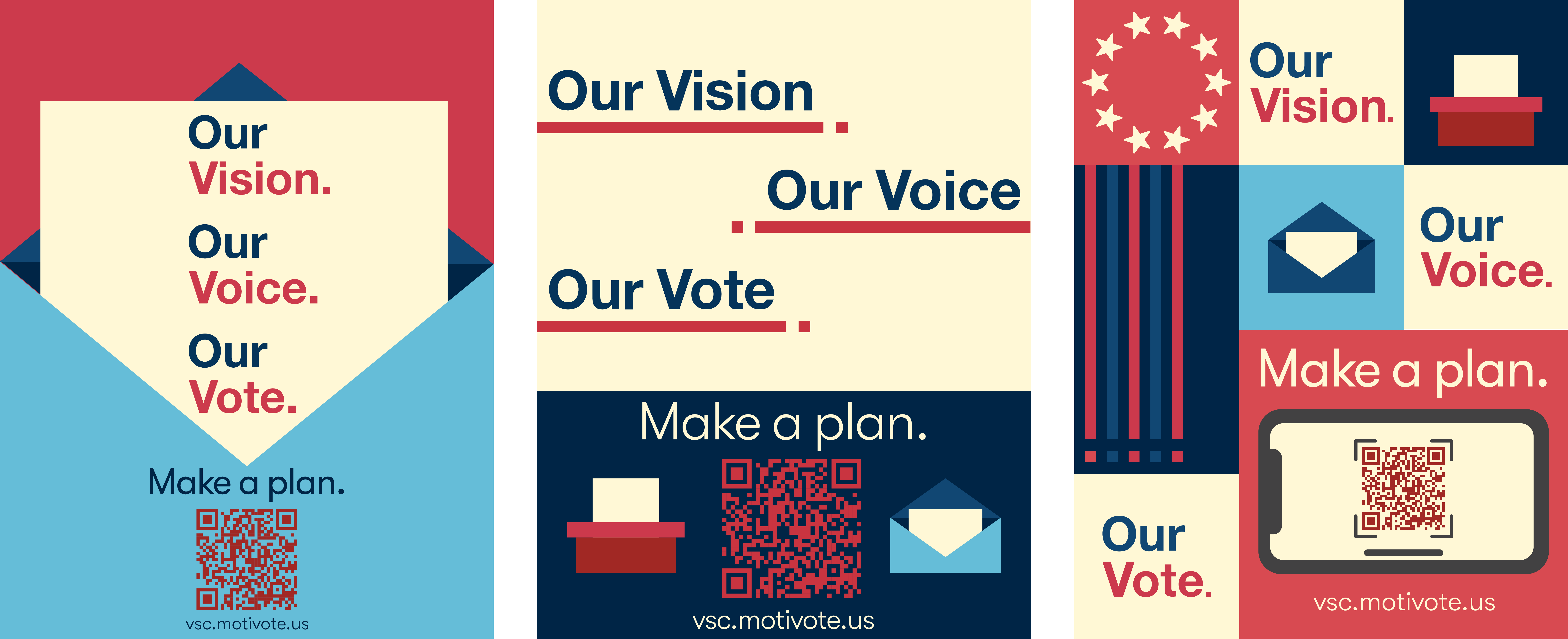 3 Posters for VTSU Voter Drive