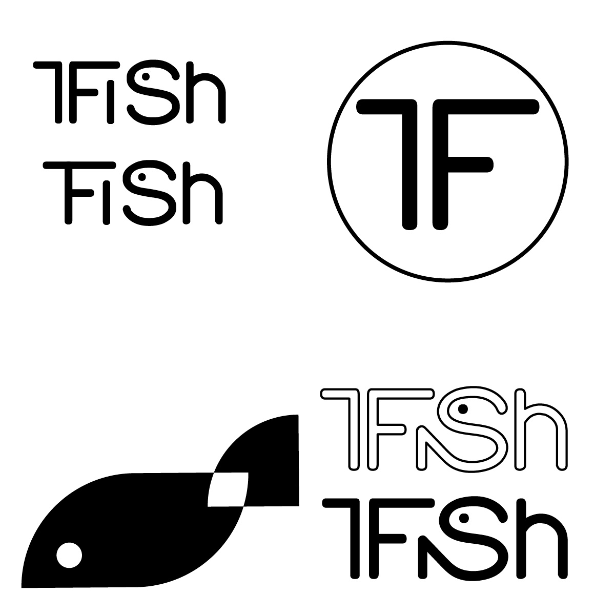 Typography work and original fish icon to be filled with the small multiples.