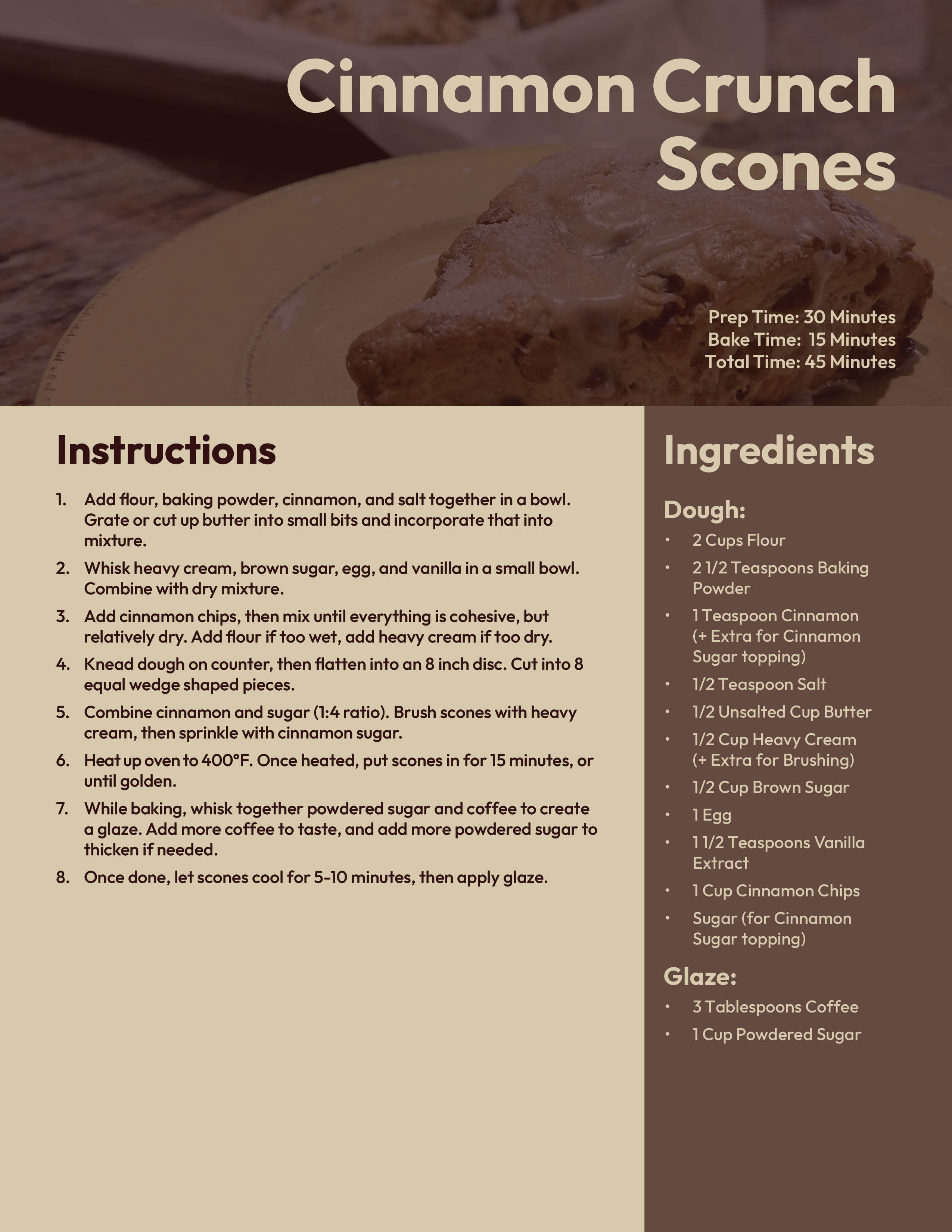 Cinnamon Crunch Scone Recipe