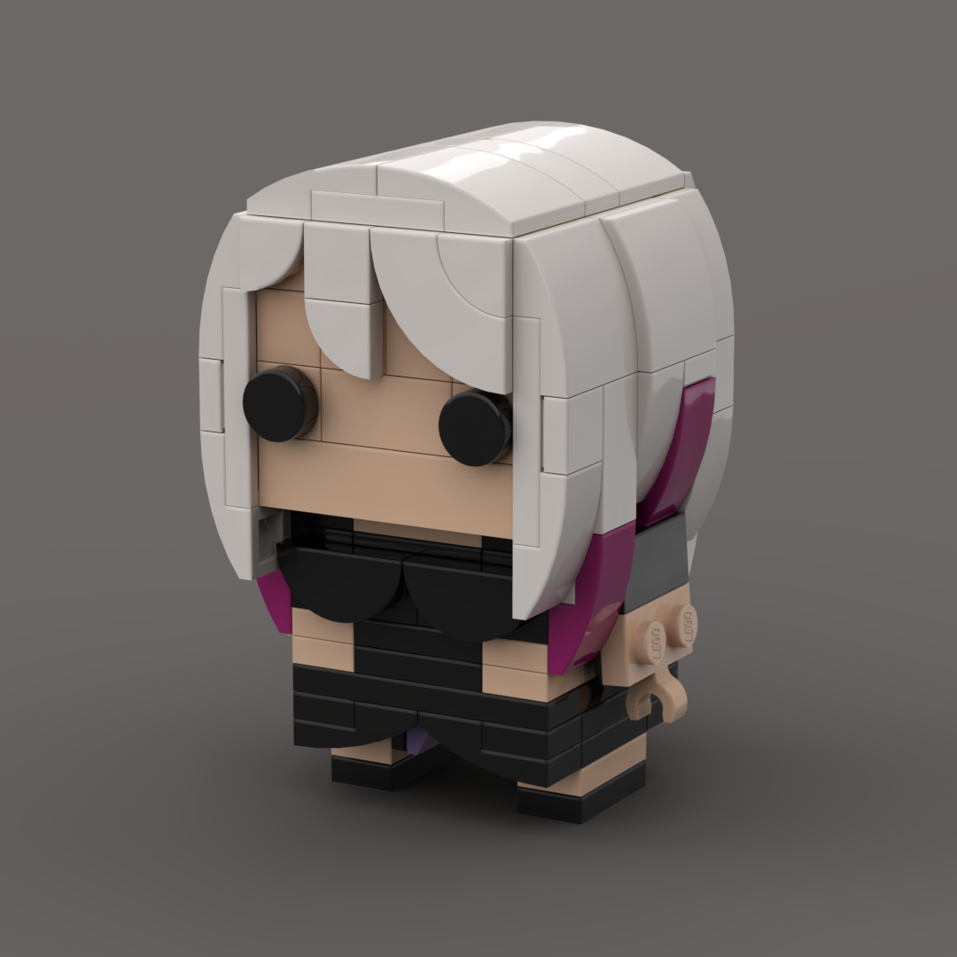 Front-Facing Render of Sable Ward Brickheadz