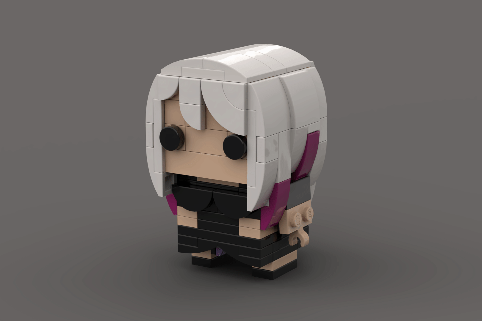 Rotating Render GIF of Sable Ward Brickheadz