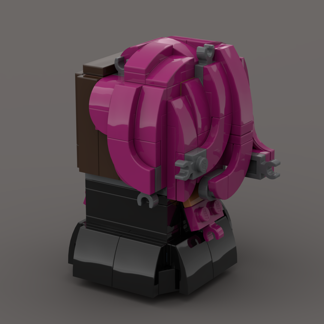 Back-Facing Render of Sombra Brickheadz