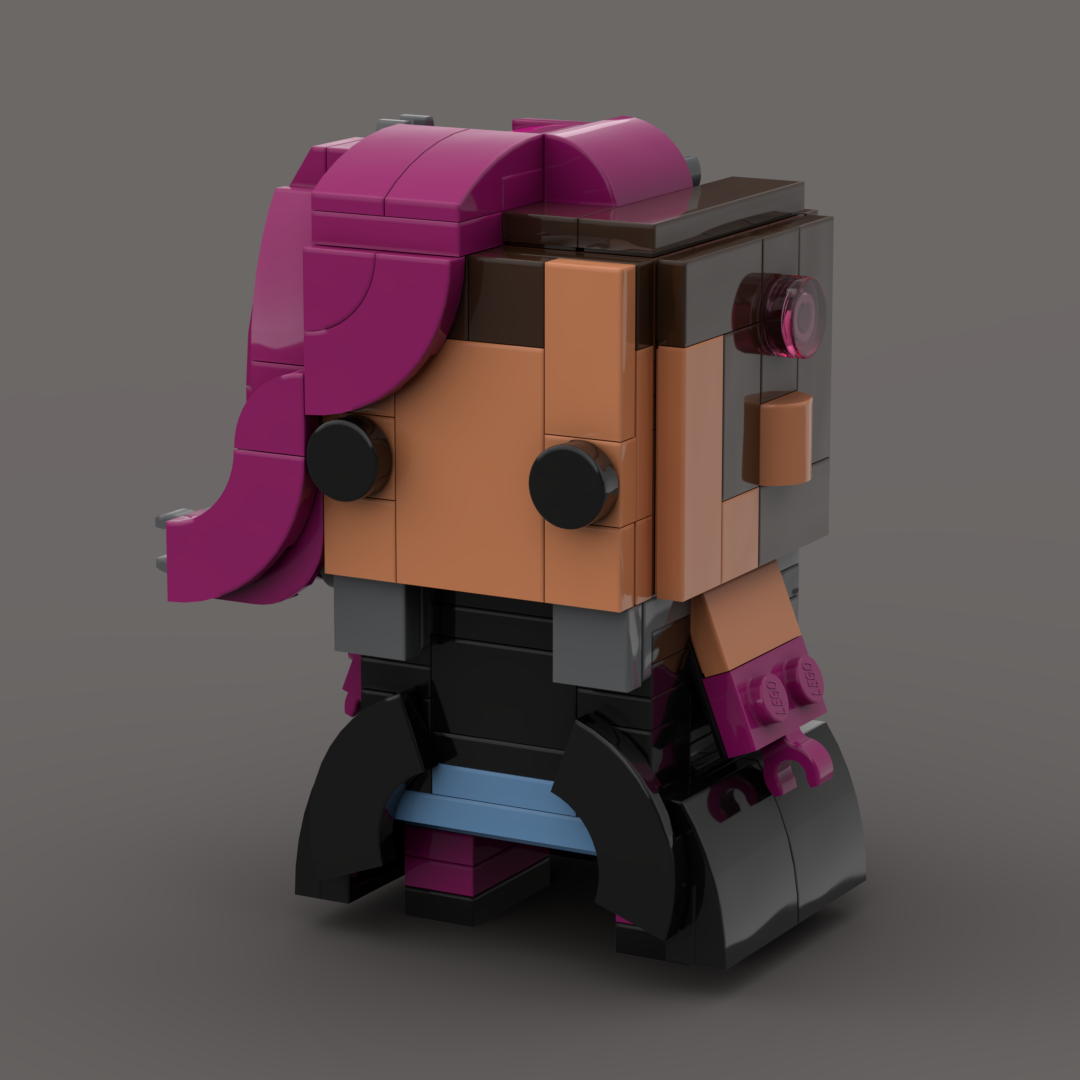 Front-Facing Render of Sombra Brickheadz